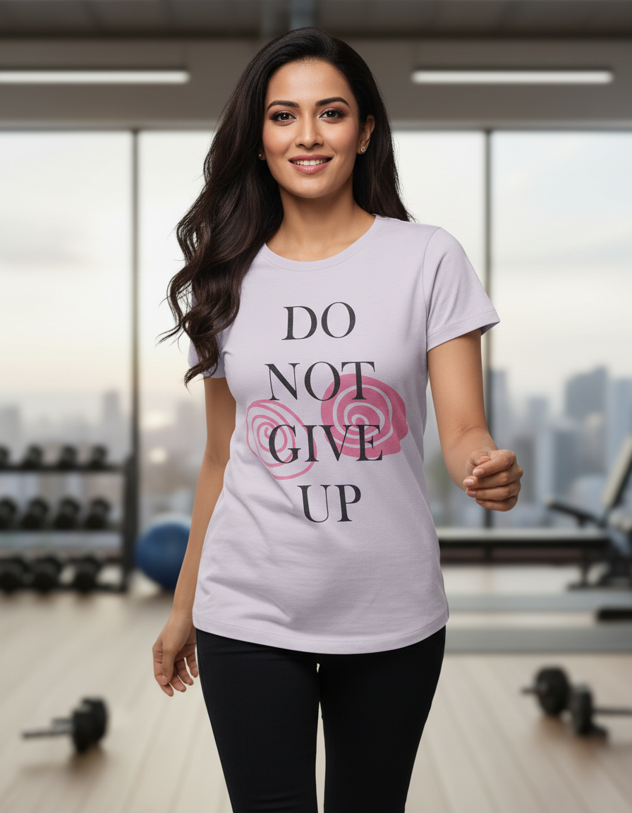 Women's Graphic Round Neck T-Shirt - Premium Knitted Fine Fabric