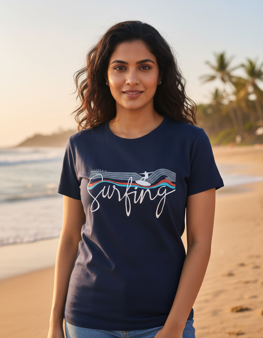 Women's Graphic Round Neck T-Shirt - Premium Knitted Fine Fabric