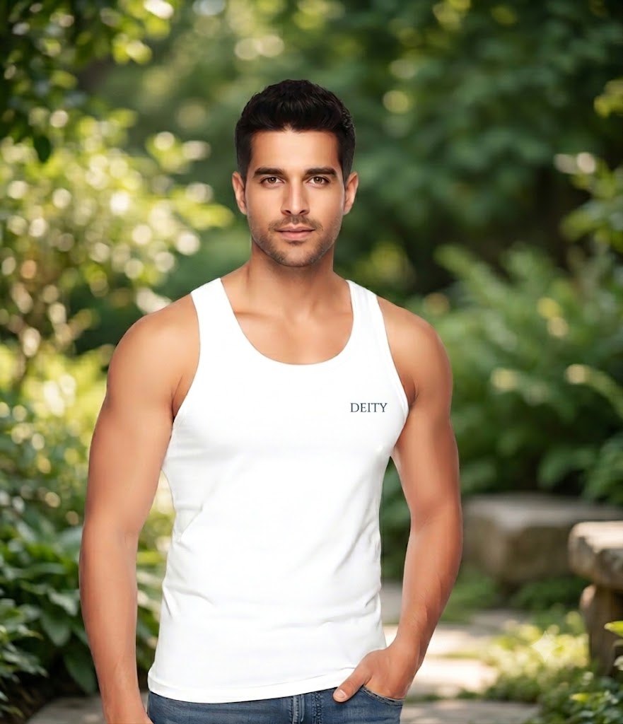 Deity Premium Vest RN - 100% Cotton Men's Round Neck Vest | I For U Garments