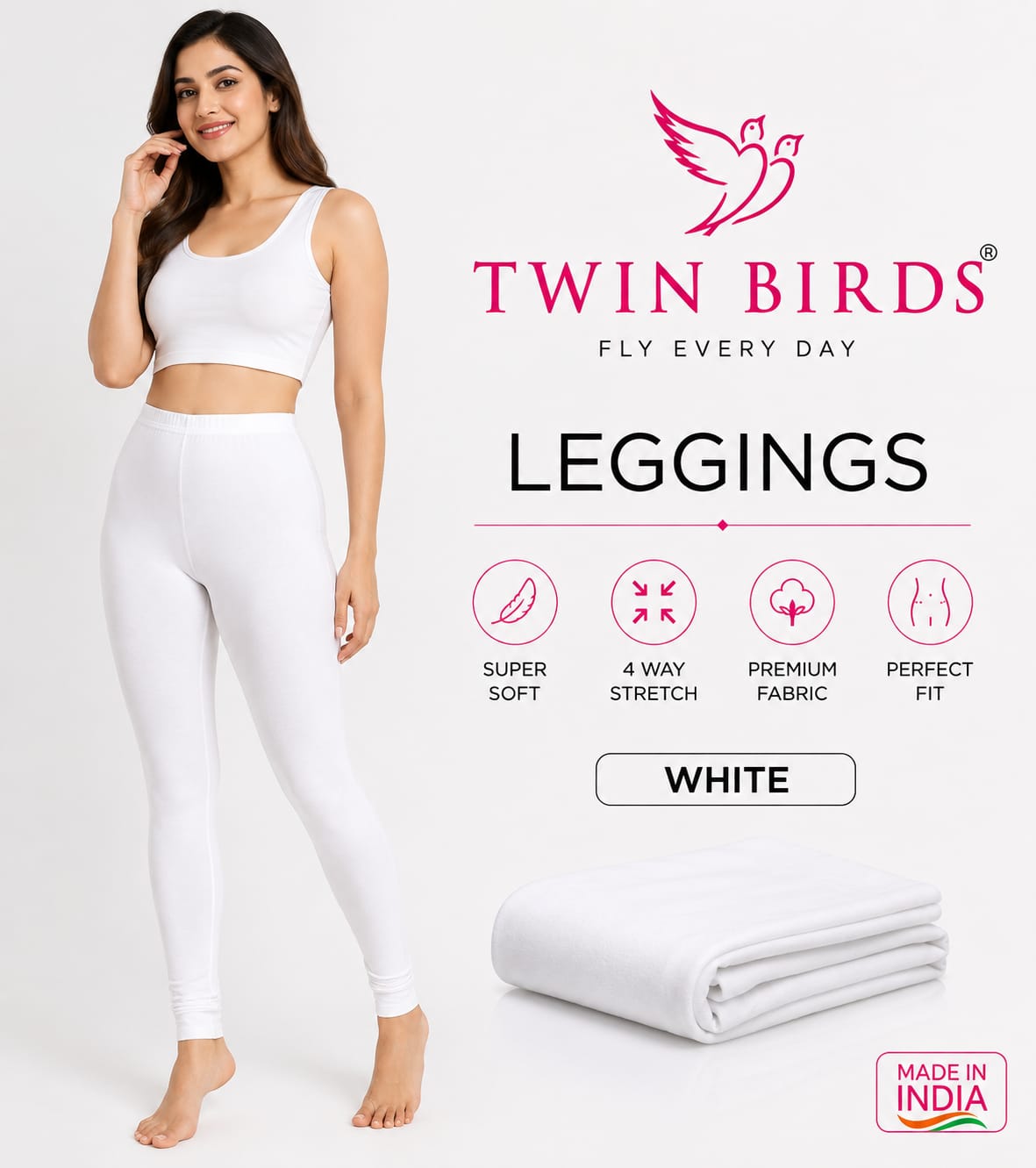 Twin Birds Women's 4-Way Stretch Leggings | I For U Garments
