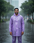 Men's Waterproof Raincoat Set with Hood & Pants – Lightweight All-Weather Rain Suit | I For U Garments