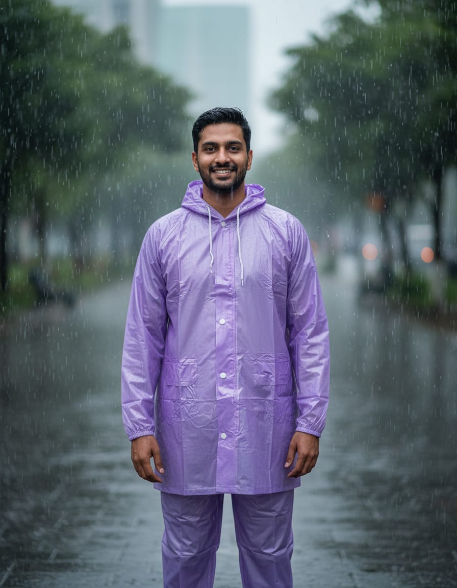 Men's Waterproof Raincoat Set with Hood & Pants – Lightweight All-Weather Rain Suit | I For U Garments