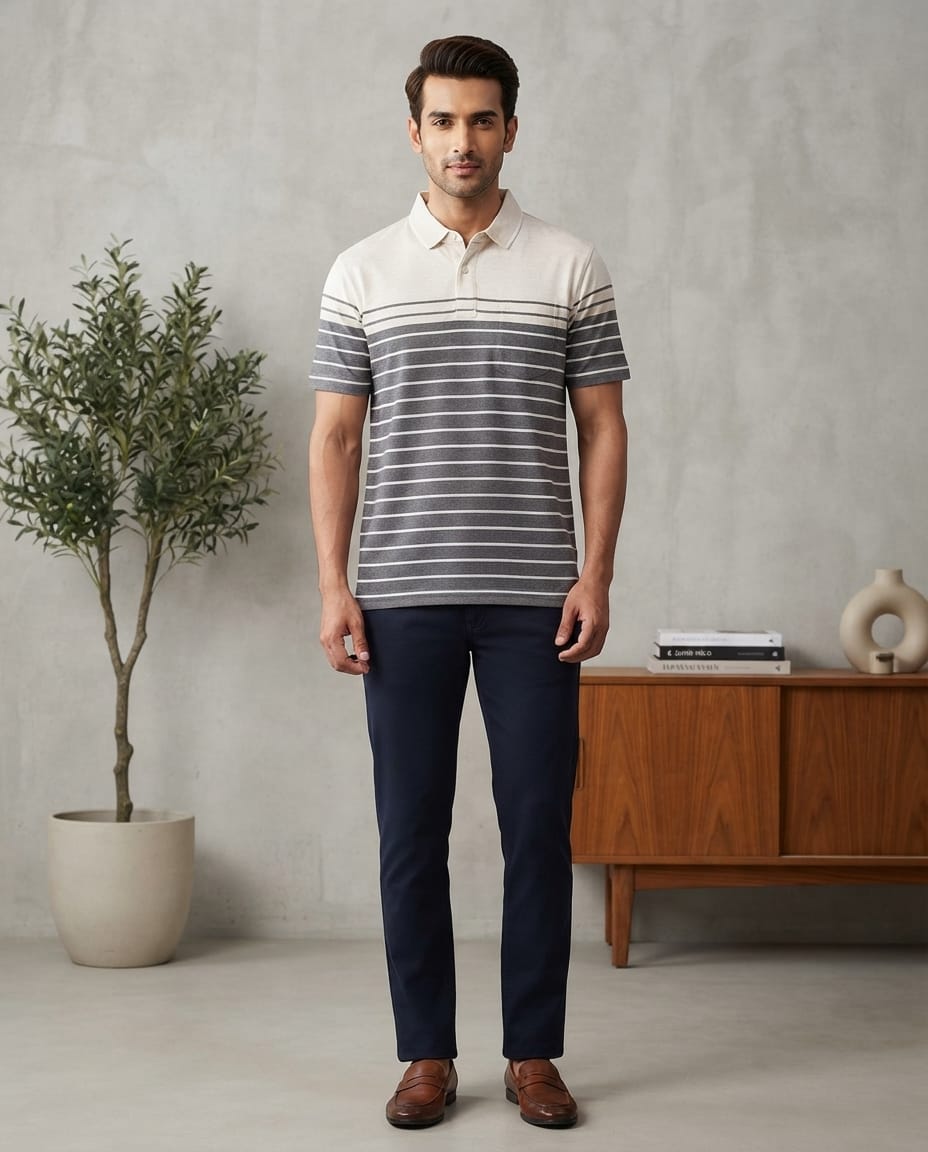 Classic Polo Lined T-Shirt - I For U Garments