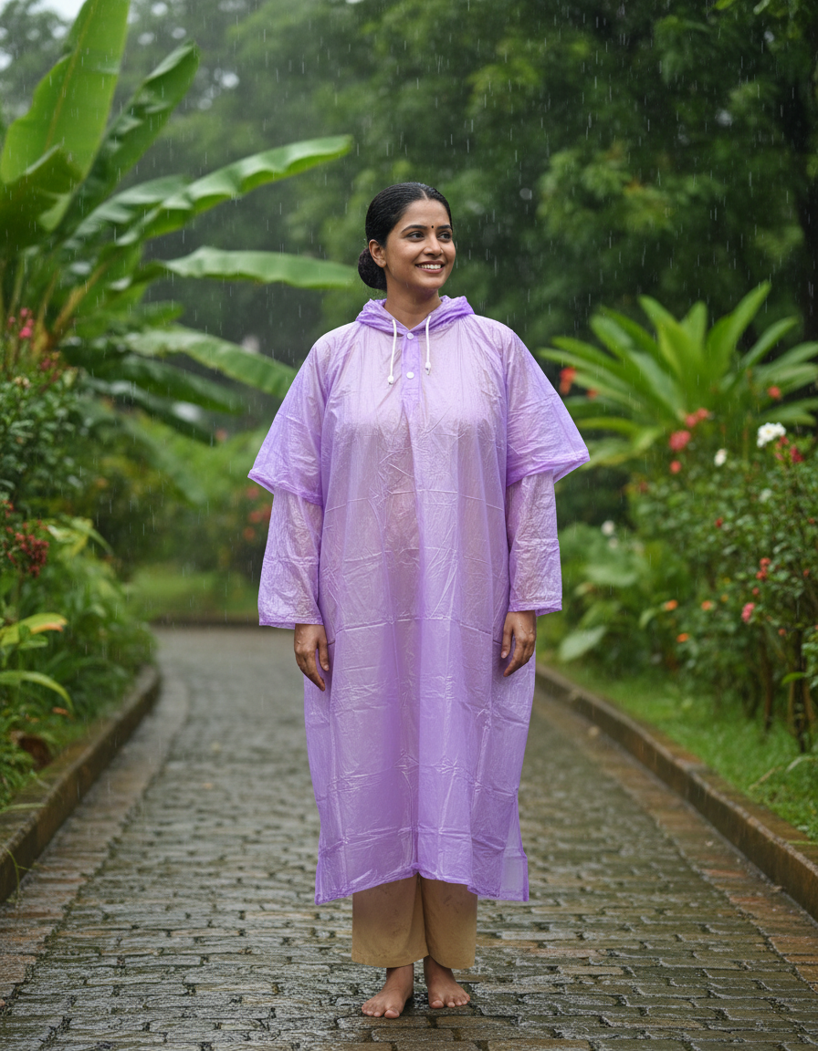 PONCHO - The Rain Wear - Purple women's rainwear