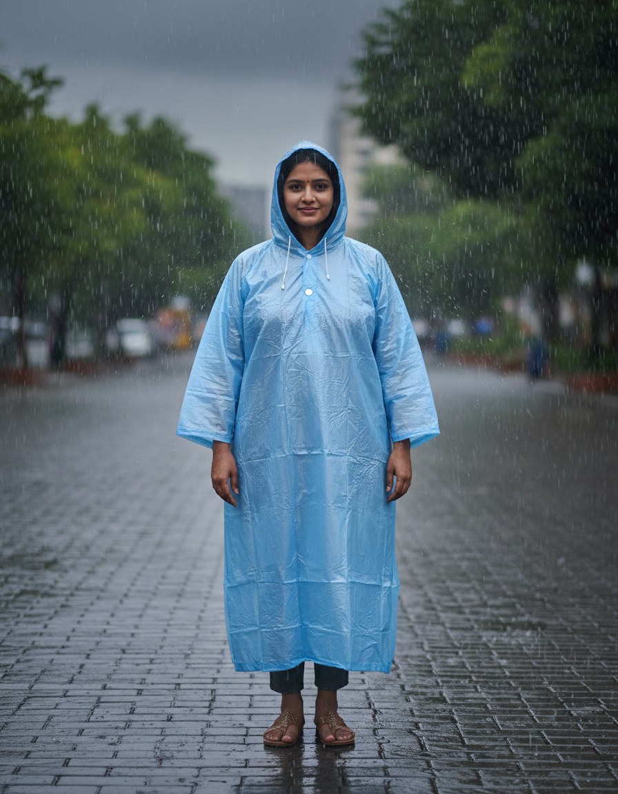 PONCHO - The Rain Wear - Teal unisex rain poncho