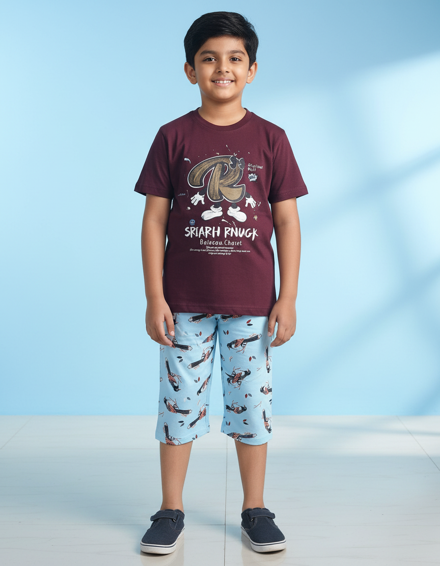 Kids T-Shirt with 3/4 Pant