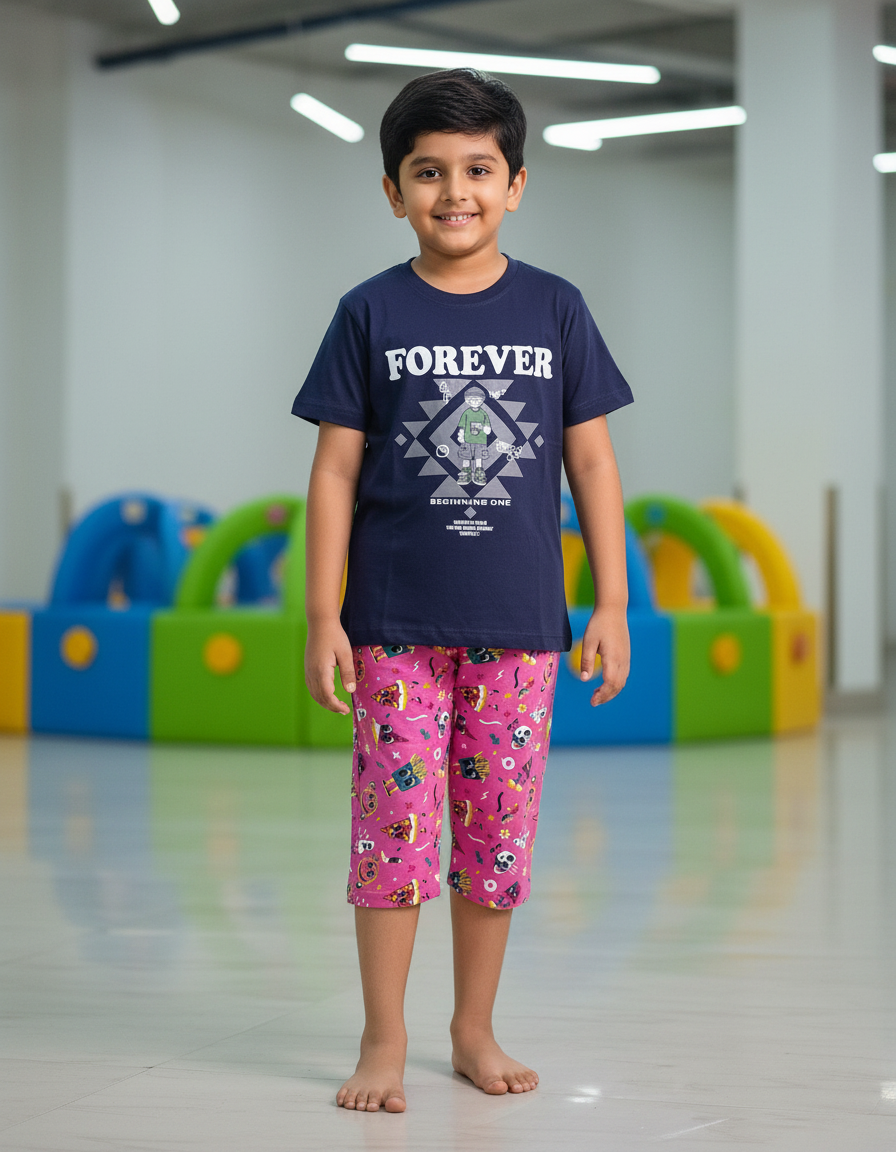 Kids T-Shirt with 3/4 Pant