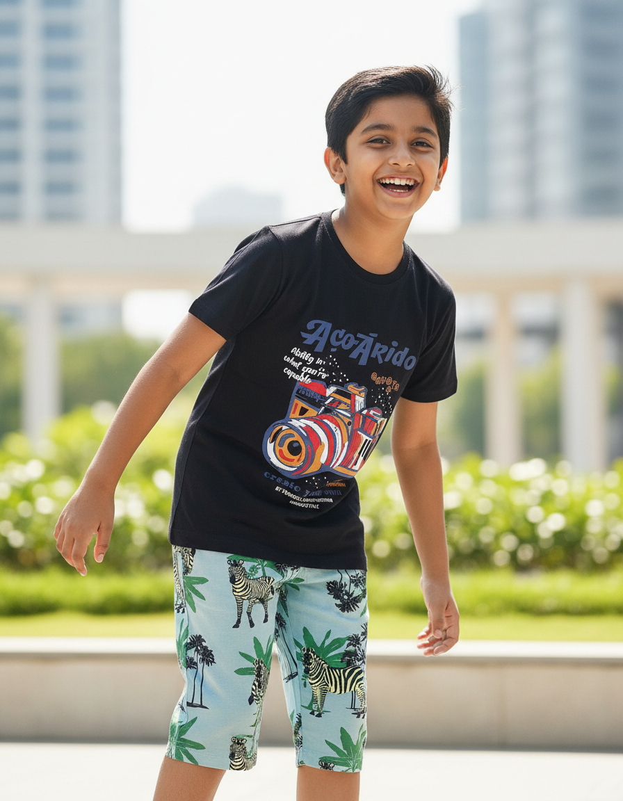 Kids T-Shirt with 3/4 Pant