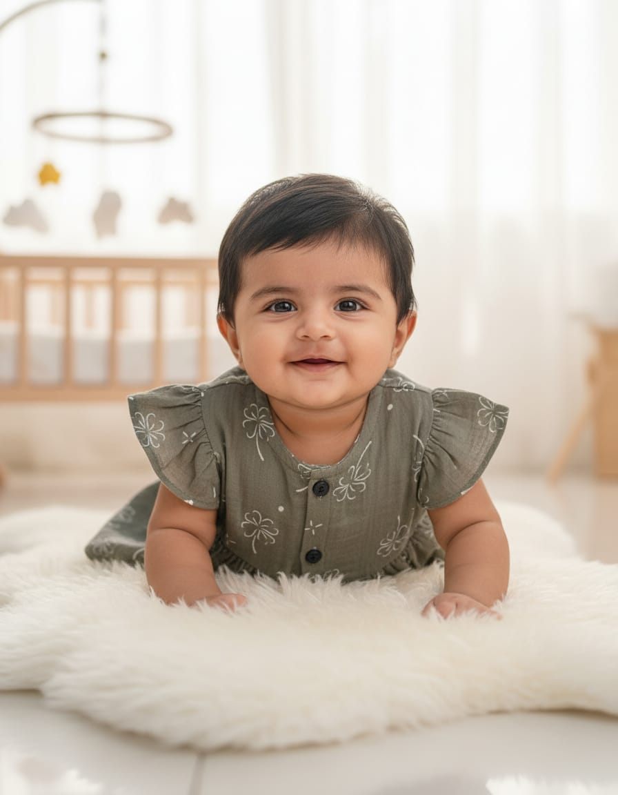 Baby Muslin Frock – Just Born