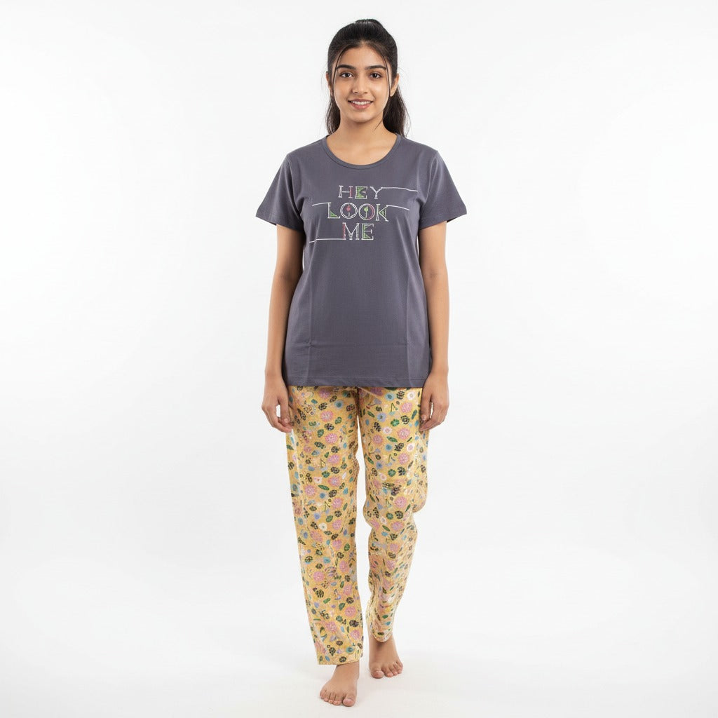 Ladies Knitted Night Suit Set
