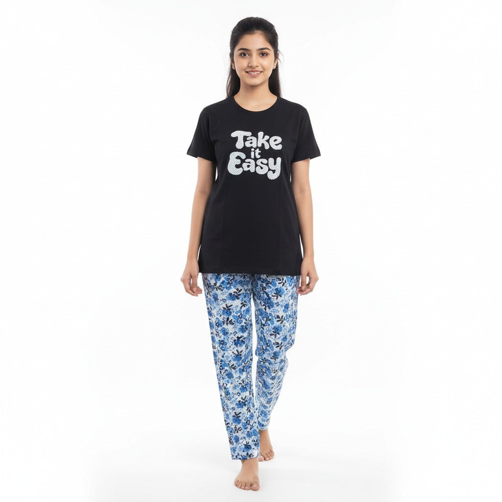 Ladies Knitted Night Suit Set