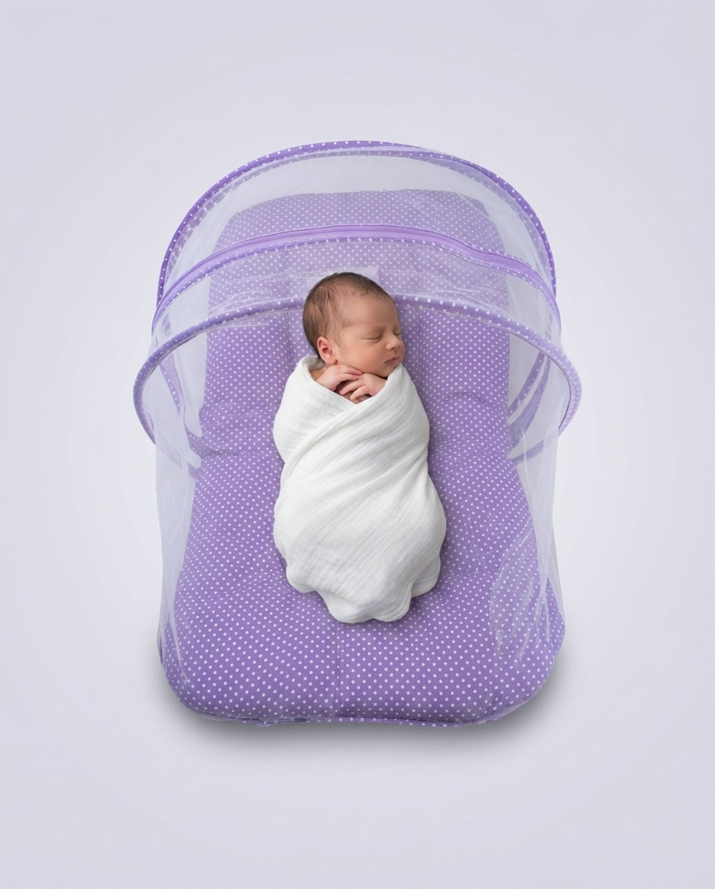New Born Baby Mosquito Net Bed - Purple